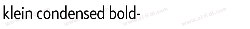 klein condensed bold字体转换